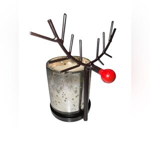 66 Studio Vanilla Scented Silver Glass Votive Candle Holder with Candle.